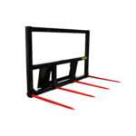 6 wide 4 Tine Square Bale Fork with 45 tall Extension