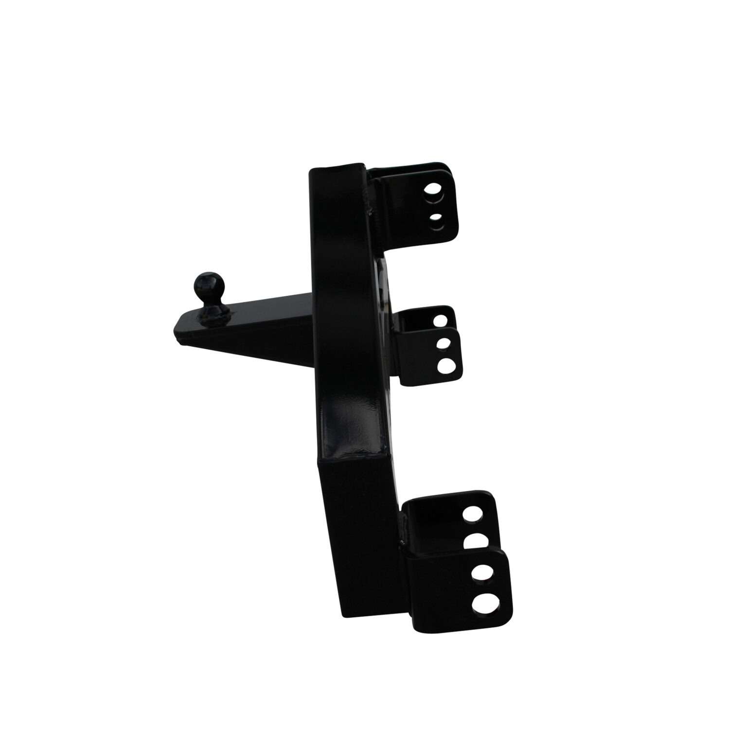 Angled view of Messer Attachments 3 Gooseneck Tow Bar Hitch Category 2 and 3 with durable design.