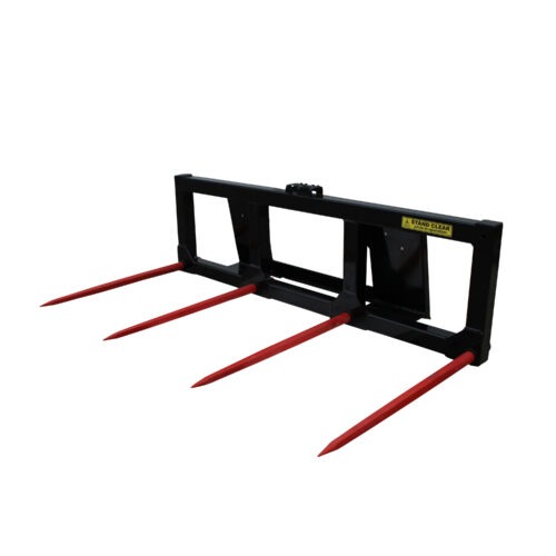 6' wide 4-Tine Square Bale Fork HD