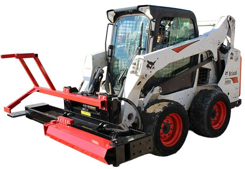messer attachments wood spliter ON skid loaders