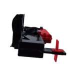 wood splitter tree shear attachment for skid loader by messer attachments side view