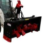 Messer Attachments High Flow Snow Blower right side view from top on skid loader