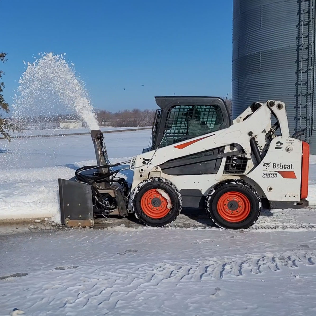 Snow blower for skid steer by messer attachments