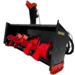 Standard flow Messer snowblower attachment front left view by messer attachments